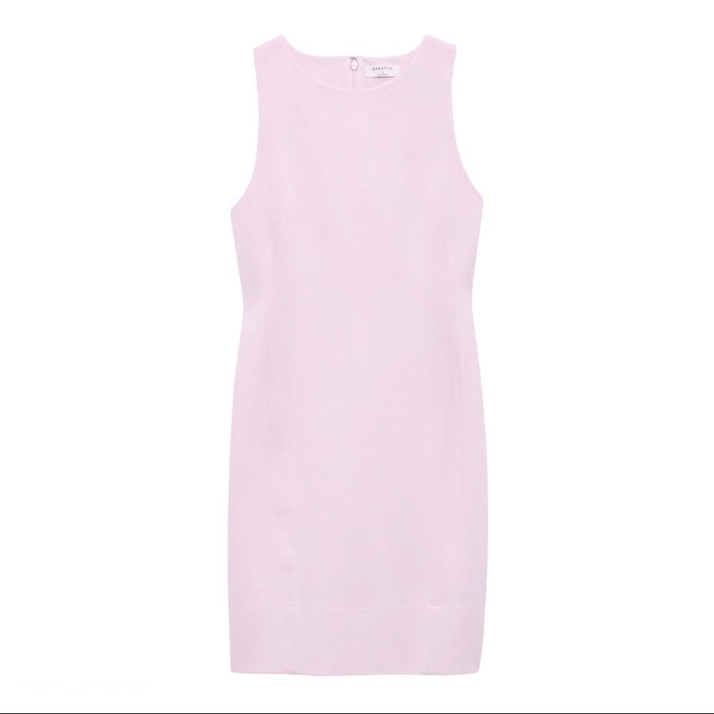 Babaton Soft Pink Miguel Sleeveless Sheath Dress 6